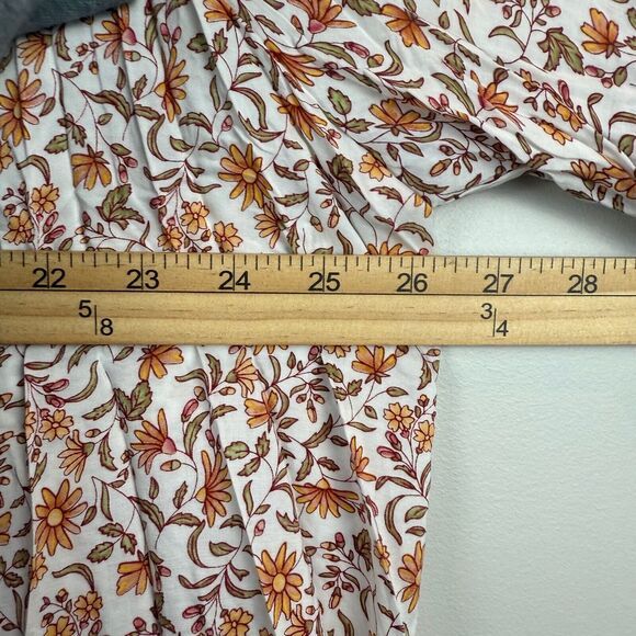 Jones New York Top Womens 2X Multi Floral Popover Long Sleeve Tunic Cottage Boho - Picture 9 of 10